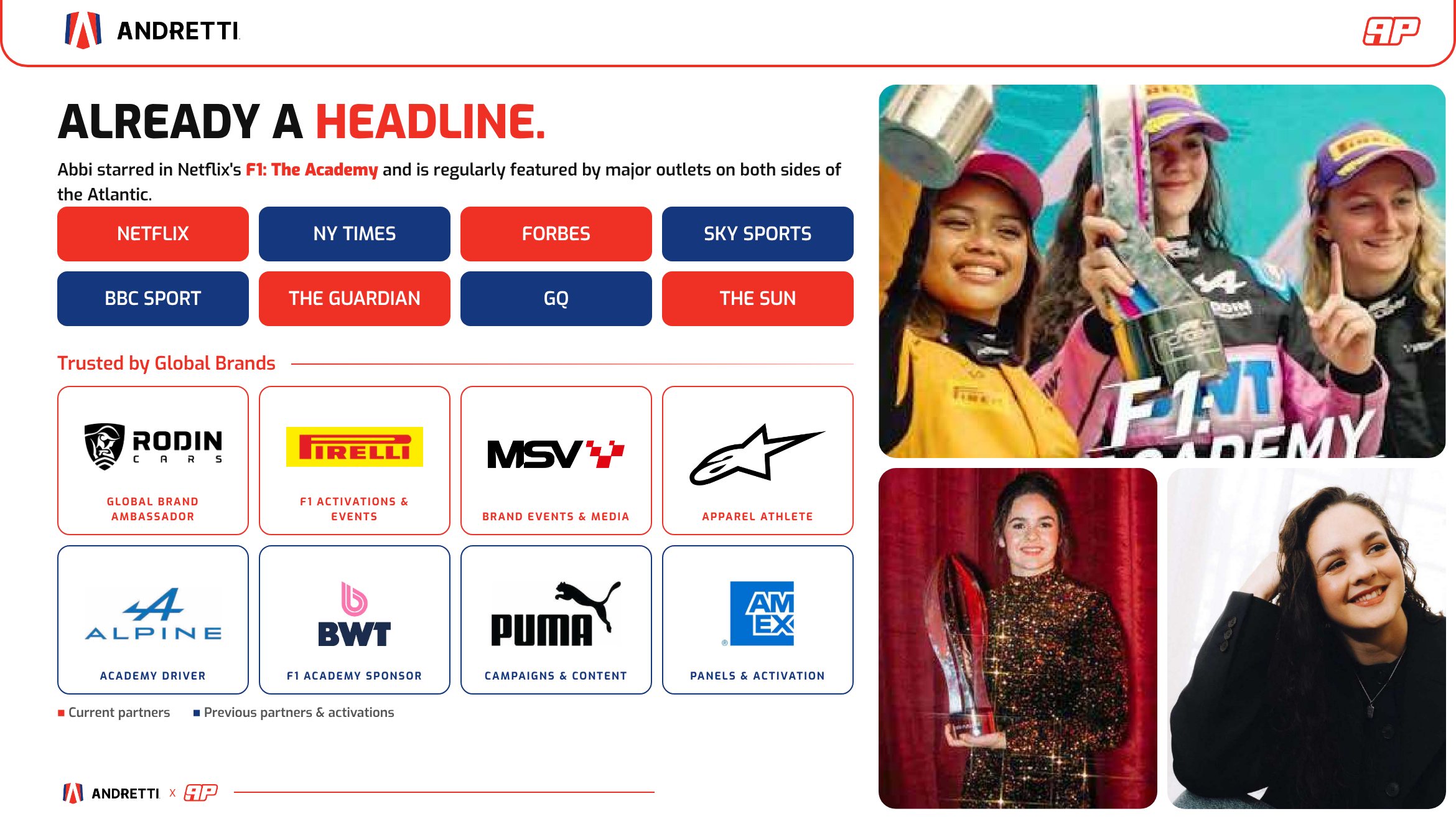 Already a headline: media coverage and brand partners.