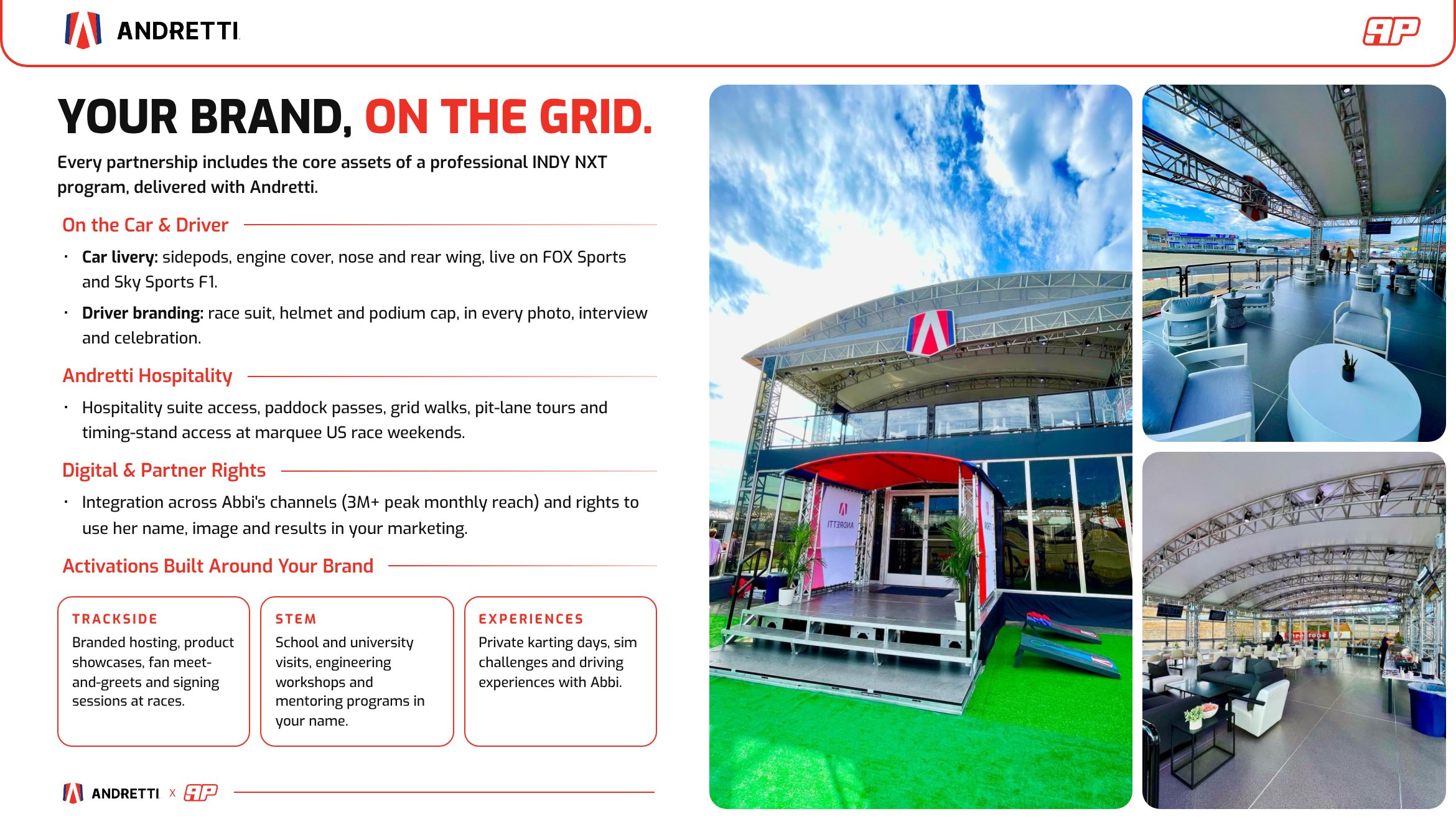 Your brand, on the grid: standard partnership assets.